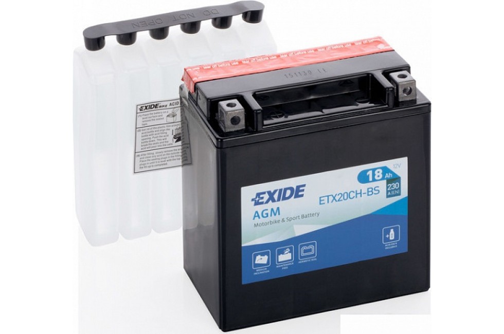 Аккумулятор Exide ETX20CH-BS (18 A/h), 230А L+ Аккумулятор Exide ETX20CH-BS (18 A/h), 230А L+
