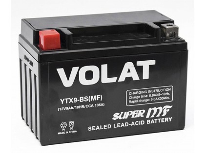 Аккумулятор VOLAT YTX9-BS (MF) AGM 9 A/h 135A L+